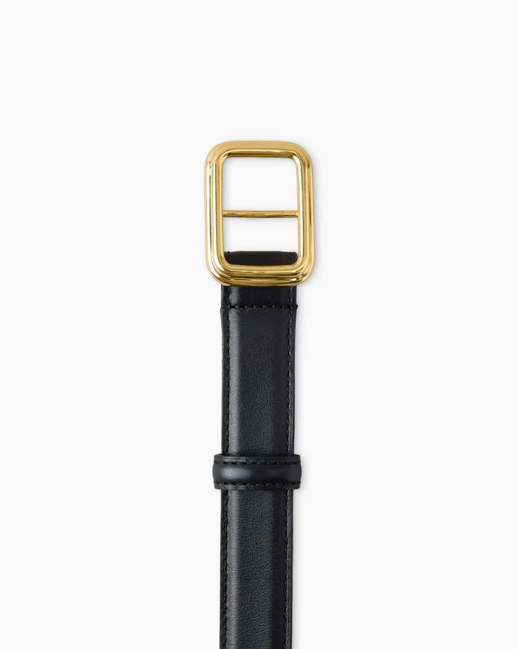 The Georgia Wide Belt Gold Solid Black Belter